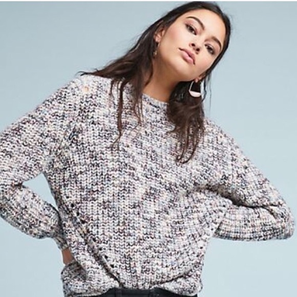 NWT Anthropologie • Precious Glass Crescent Hoops - Picture 4 of 7